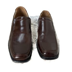 Bruno Marc‎ Goldman-02 Brown Leather Square Toe Loafer Shoes Men's 14